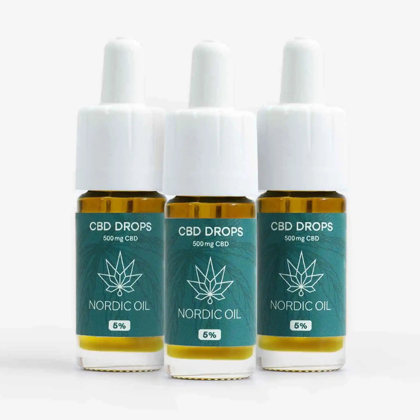 Tre flaconi da 10ml con il 5% di CBD (500mg)