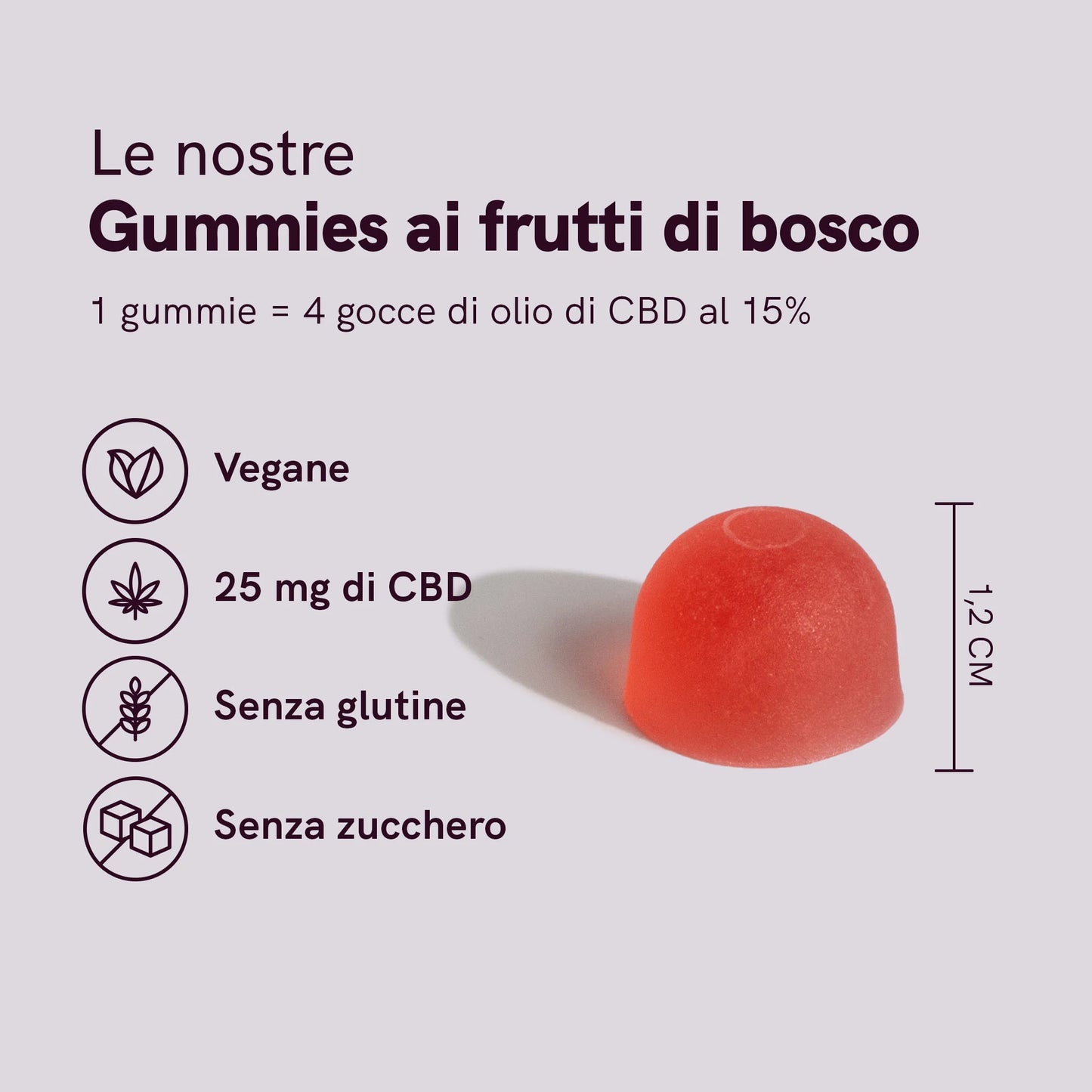 3x2: CBD Gummies (1500mg) Frutti di bosco