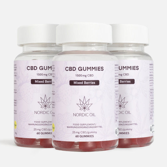 3x2: CBD Gummies (1500mg) Frutti di bosco