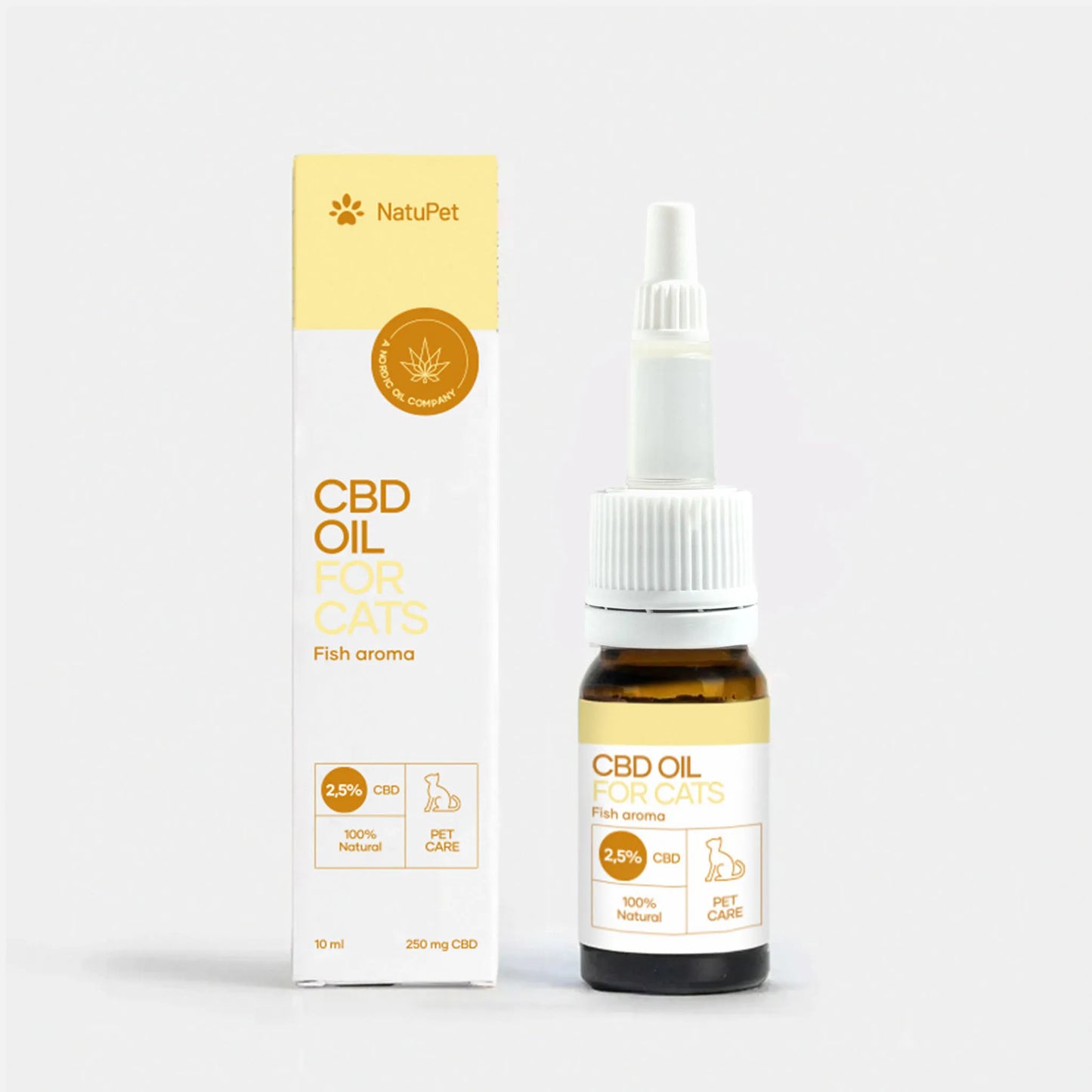 Olio CBD per gatti (2,5%) - Pesce 🌟