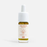 Bottiglia contagocce di olio CBG Nordic Oil con etichetta 'CBG Drops' e foglia stilizzata.