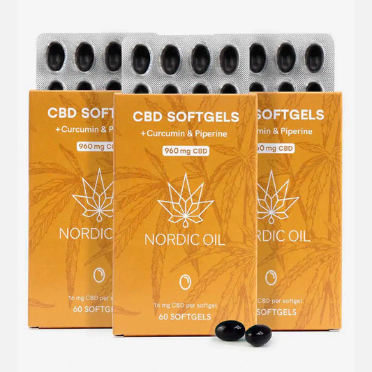 3x2: CBD Capsule (960mg) con Curcumina