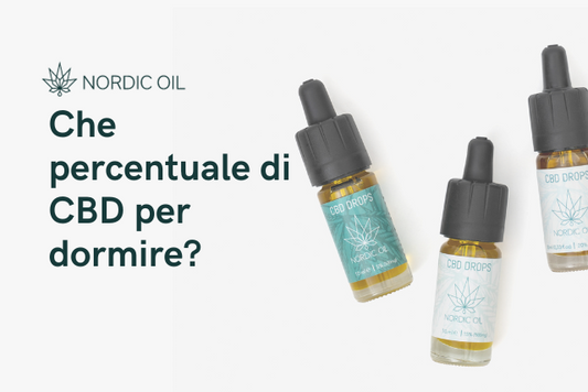 Che percentuale di CBD per domire