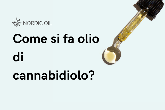 Pipetta con olio di CBD