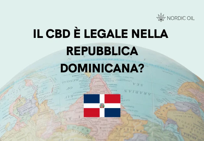 Globo e bandiera della Repubblica Dominicana