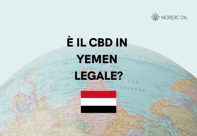 bandiera dello yemen con globo sullo sfondo