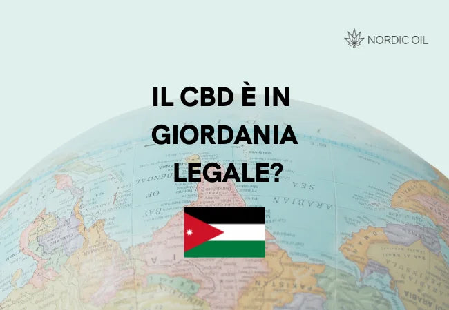 bandiera giordana con globo sullo sfondo