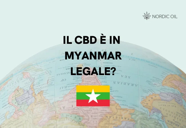 bandiera del myanmar con globo sullo sfondo