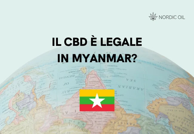 bandiera del myanmar con globo sullo sfondo