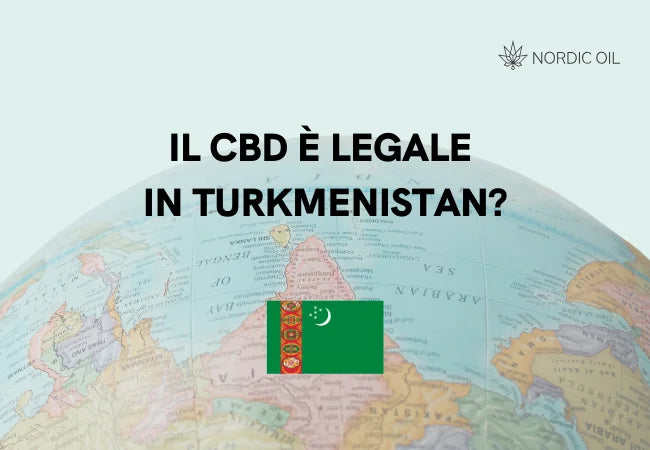 bandiera del turkmenistan con globo sullo sfondo