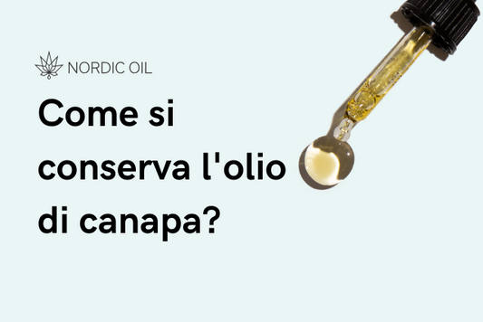 Olio di canapa in pipetta