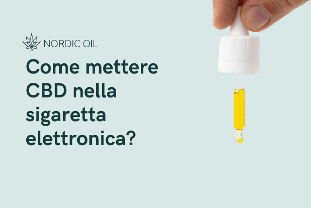 Pipetta con olio di CBD