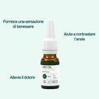 Flacone spray di olio CBD per cani con etichetta e gusto manzo