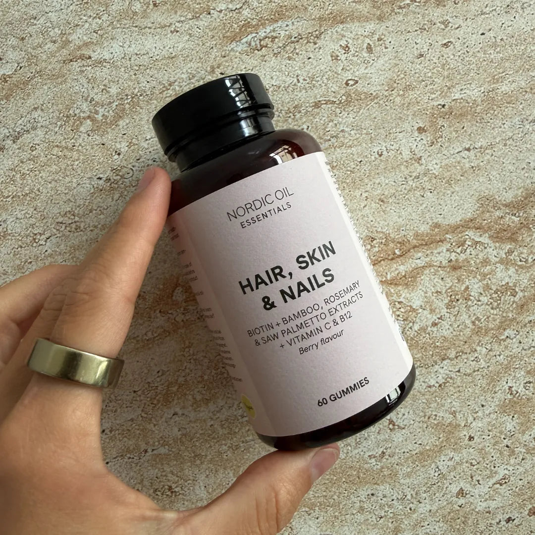 Integratore gommini per capelli, pelle e unghie – Nordic Oil Essentials, gusto berry