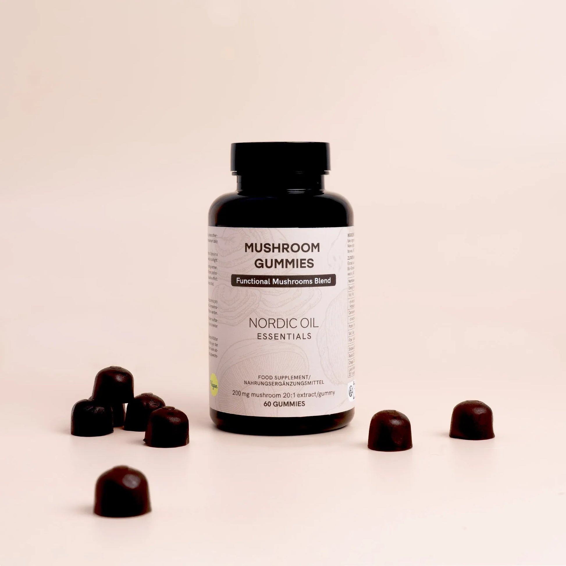 Una confezione di gommose Nordic Oil Mushroom Gummies 