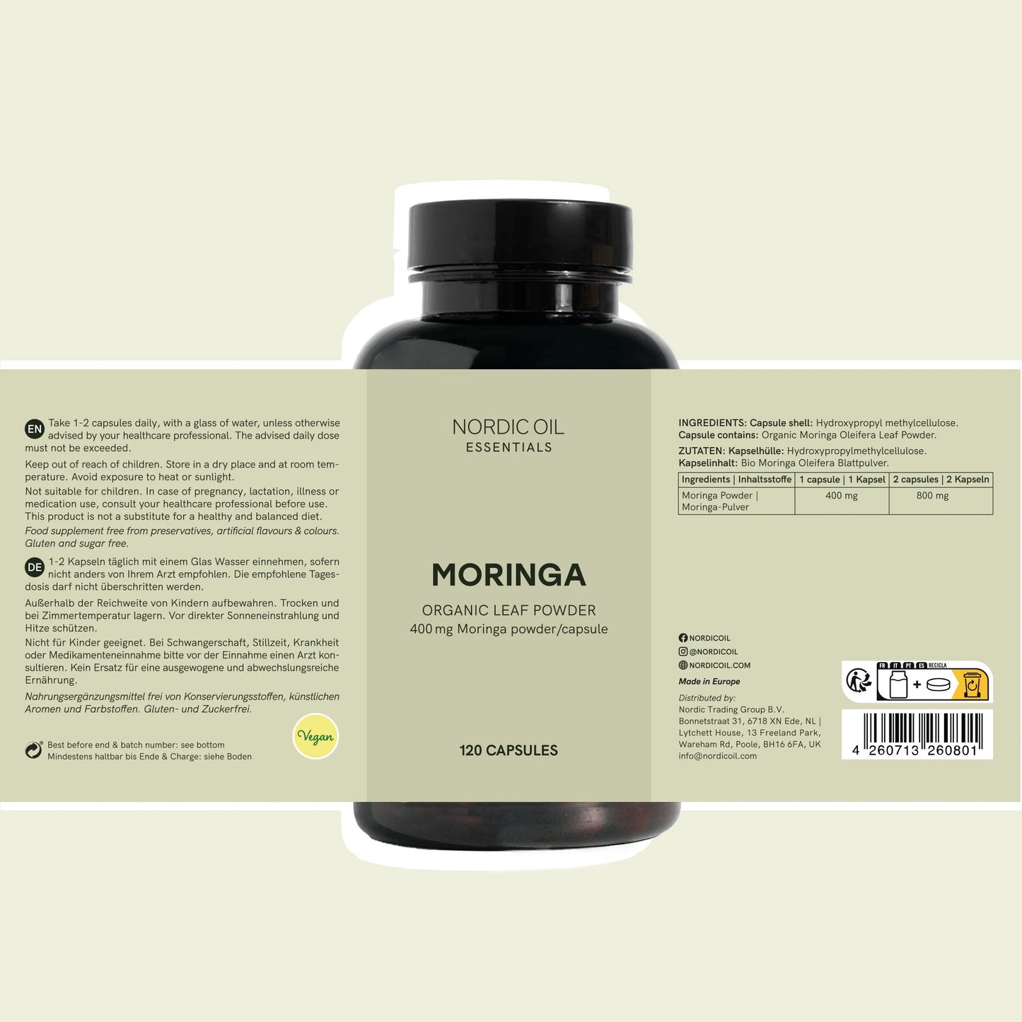 Capsule di Polvere di Moringa