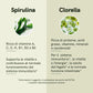 Polvere di spirulina e clorella