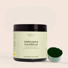 Polvere di spirulina e clorella
